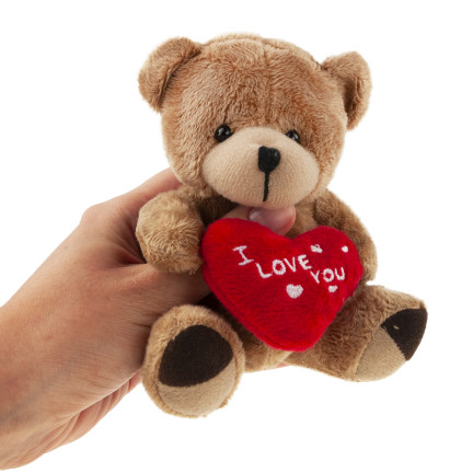TG75260 BRAUNER TEDDYBÄR FÜR BABY MÄDCHEN HERZ ICH LIEBE DICH TEDDYBÄR