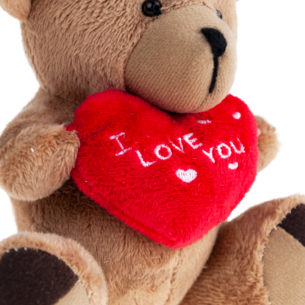 TG75260 BRAUNER TEDDYBÄR FÜR BABY MÄDCHEN HERZ ICH LIEBE DICH TEDDYBÄR