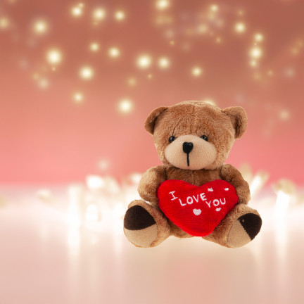 TG75260 BRAUNER TEDDYBÄR FÜR BABY MÄDCHEN HERZ ICH LIEBE DICH TEDDYBÄR