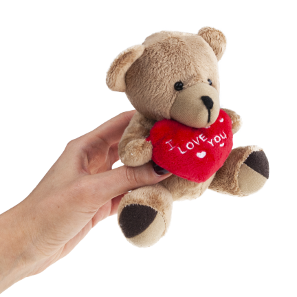 TG75260 BRAUNER TEDDYBÄR FÜR BABY MÄDCHEN HERZ ICH LIEBE DICH TEDDYBÄR