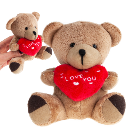 TG75260 BRAUNER TEDDYBÄR FÜR BABY MÄDCHEN HERZ ICH LIEBE DICH TEDDYBÄR