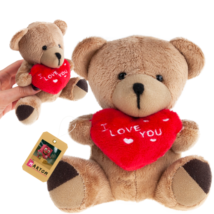 TG75260 BRAUNER TEDDYBÄR FÜR BABY MÄDCHEN HERZ ICH LIEBE DICH TEDDYBÄR