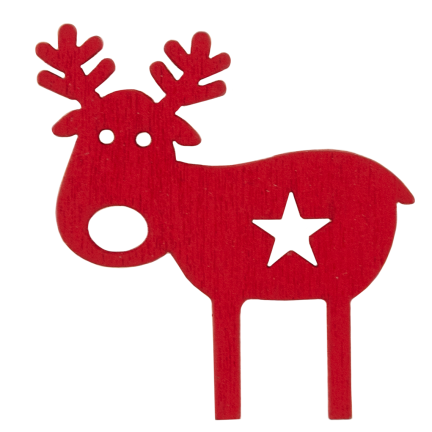 TG75361 Weihnachtsdekoration aus Holz, 36 Stück – Weihnachtsbäume, Schneeflocken und Rentiere