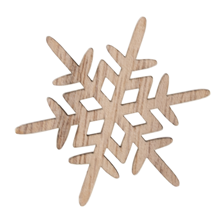 TG75361 Weihnachtsdekoration aus Holz, 36 Stück – Weihnachtsbäume, Schneeflocken und Rentiere