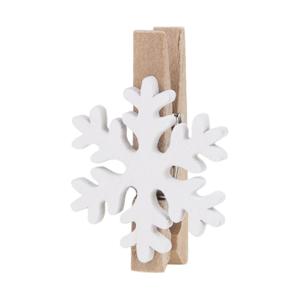 TG75364 Weihnachtsklammern, 6 Stück/Set, Rentiere, Weihnachtsbäume, Schneeflocken, dekorative Klammern