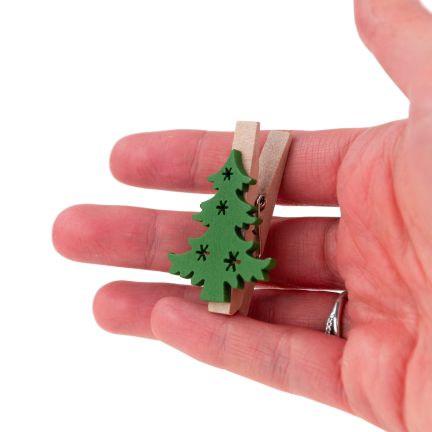 TG75364 Weihnachtsklammern, 6 Stück/Set, Rentiere, Weihnachtsbäume, Schneeflocken, dekorative Klammern