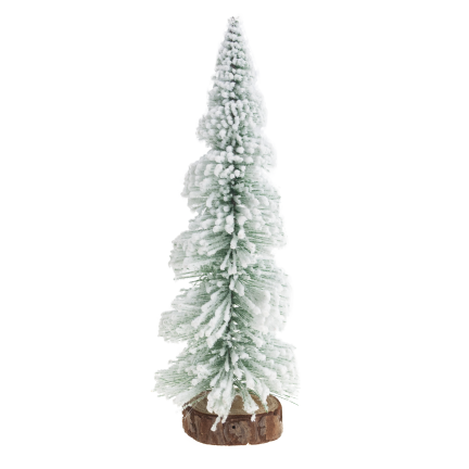 TG75845 WEIHNACHTSBAUM METALL HOLZ BÜRSTE SCHNEE DRAHT