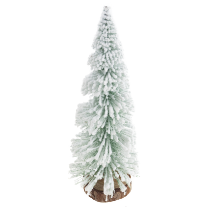 TG75845 WEIHNACHTSBAUM METALL HOLZ BÜRSTE SCHNEE DRAHT
