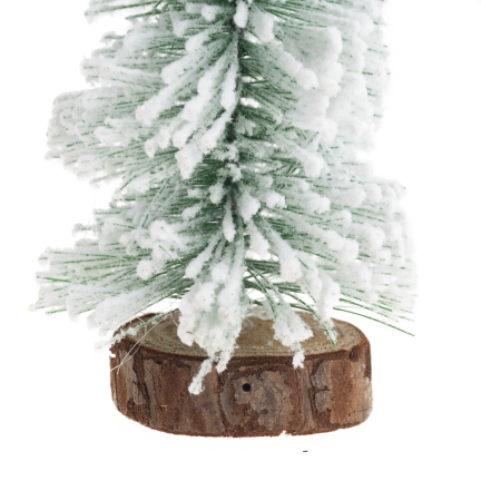 TG75845 WEIHNACHTSBAUM METALL HOLZ BÜRSTE SCHNEE DRAHT