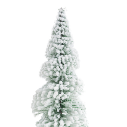 TG75845 WEIHNACHTSBAUM METALL HOLZ BÜRSTE SCHNEE DRAHT