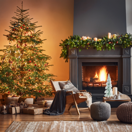 TG75845 WEIHNACHTSBAUM METALL HOLZ BÜRSTE SCHNEE DRAHT