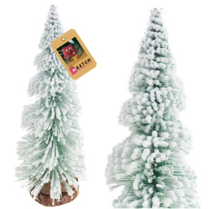 TG75845 WEIHNACHTSBAUM METALL HOLZ BÜRSTE SCHNEE DRAHT