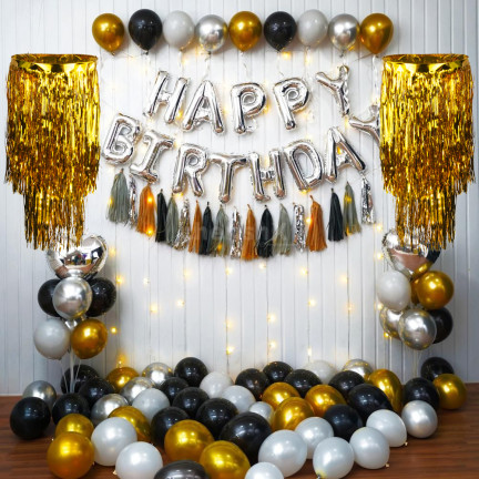 CV76151-2 DECKE DEKORATION KRONLEUCHTER GOLDFOLIE LAMPENSCHIRM PARTY GEBURTSTAG SILVESTER