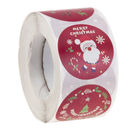 TG76363 weihnachtliches Geschenkpapier Geschenkanhänger Weihnachten dekorative Rolle 500 Stück rund