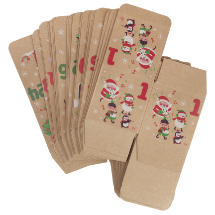 Adventskalender, Faltboxen, leer, zum Selbermachen, aus Papier