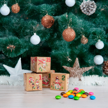 Adventskalender, Faltboxen, leer, zum Selbermachen, aus Papier