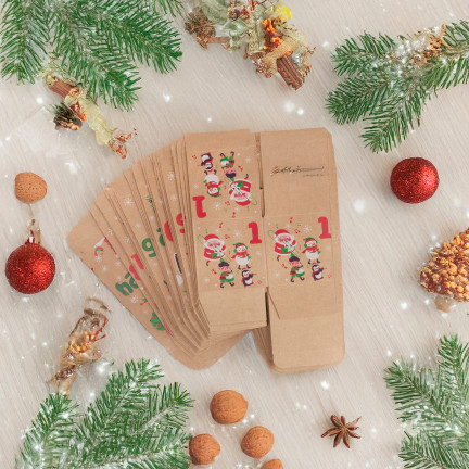 Adventskalender, Faltboxen, leer, zum Selbermachen, aus Papier
