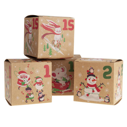 Adventskalender, Faltboxen, leer, zum Selbermachen, aus Papier