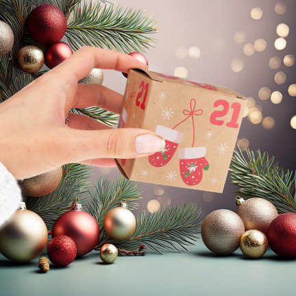 Adventskalender, Faltboxen, leer, zum Selbermachen, aus Papier