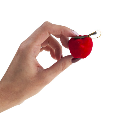 TG76403 Äpfel, Apfel-Anhänger, Styropor-Kugeln, 6 Stück, für Weihnachtsgestecke und Kränze