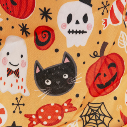 Hexenverkleidung, Zauberin Kostüm, orange und schwarz, für Mädchen, für Halloween Ball, Set