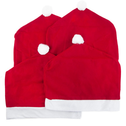 TG76548 Kopfstützenbezüge für das Auto, Weihnachtsmann-Mütze, 4er-Set