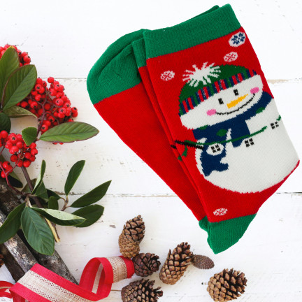 TG76549-3 BAUMWOLLSOCKEN WEIHNACHTEN DESIGNS SOCKEN WEIHNACHTEN FÜR MONTAG