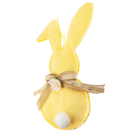 TG76734-2 Hasen-Anhänger, Osterdekoration, Osterhase, gelber Stoff