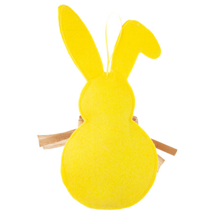 TG76734-2 Hasen-Anhänger, Osterdekoration, Osterhase, gelber Stoff