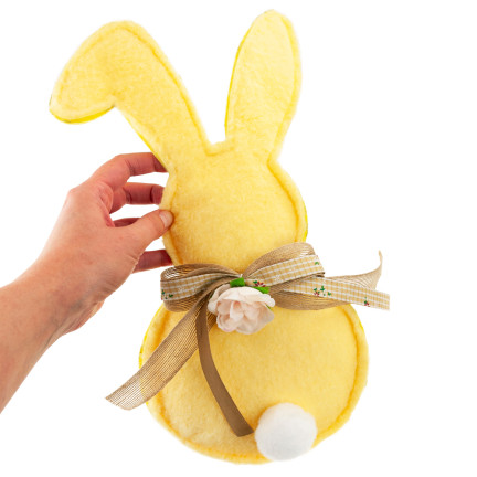TG76734-2 Hasen-Anhänger, Osterdekoration, Osterhase, gelber Stoff