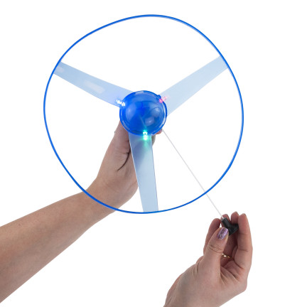 TG77580 FLIEGENDE SCHEIBE LAUNCHER PROPELLER LEUCHTET RGB GROSS