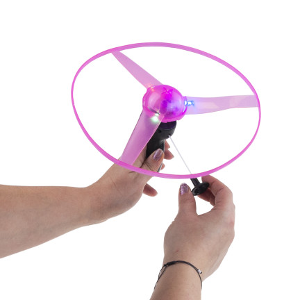 TG77580 FLIEGENDE SCHEIBE LAUNCHER PROPELLER LEUCHTET RGB GROSS