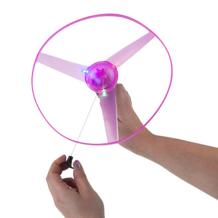 TG77580 FLIEGENDE SCHEIBE LAUNCHER PROPELLER LEUCHTET RGB GROSS