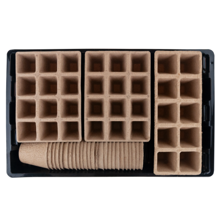 TG77613 Setzlingsset, Mini-Gewächshaus für Setzlinge, Torf-Töpfe