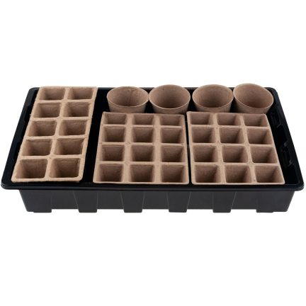 TG77613 Setzlingsset, Mini-Gewächshaus für Setzlinge, Torf-Töpfe