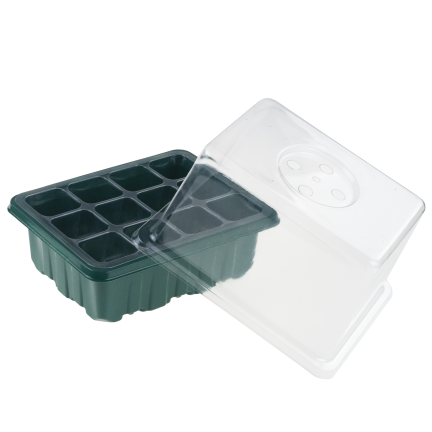 TG77615 Set aus 5 Mini-Setzlingsgewächshäusern mit LED-Beleuchtung, ideal für Keimung und Pflanzenwachstum, Startertrays