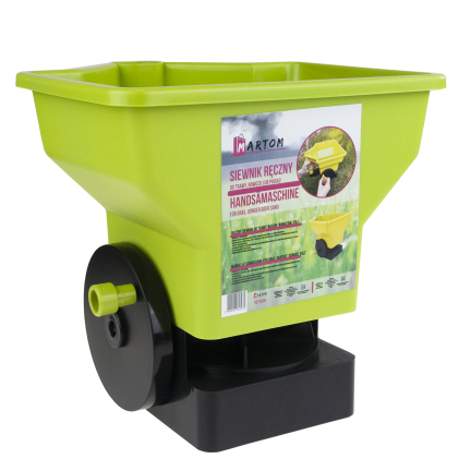 TG77629 Drillmaschine für Dünger und Saatgut, verstellbarer Handstreuer, tragbare Sämaschine für Gras