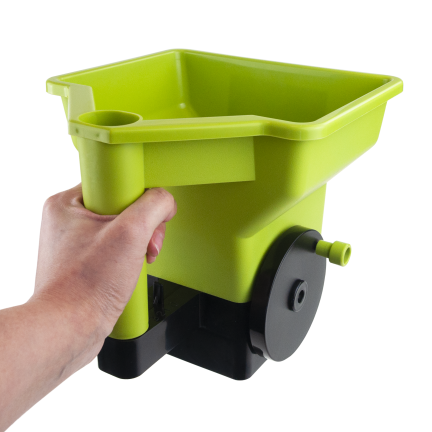 TG77629 Drillmaschine für Dünger und Saatgut, verstellbarer Handstreuer, tragbare Sämaschine für Gras