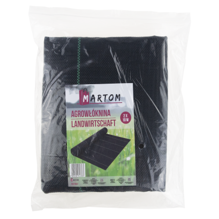 TG77637 Dickes Agro-Textil gegen Unkraut, Agro-Textil 2x10m, schwarz gegen Unkraut, 20m2