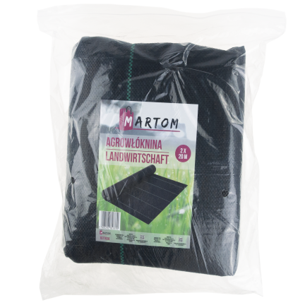 TG77638 Dickes Agro-Textil gegen Unkraut, Agro-Textil 2x20m, schwarz gegen Unkraut, 40m2