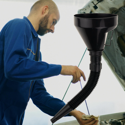 TG77672 HEIZÖLTRICHTER MIT SIEB KUNSTSTOFFSIEB UNIVERSAL RUND