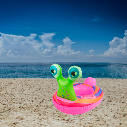 TG77790 AUFBLASBARE SCHNECKE SCHWIMMEN STRAND RAD FÜR DEN POOL