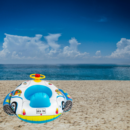 TG77791 KINDERSCHWIMMRAD-PONTONAUTO MIT LENKRAD