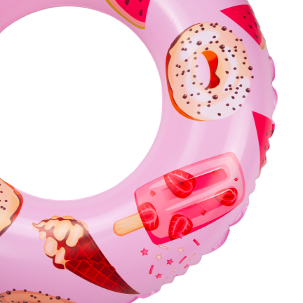 TG77797 AUFBLASBARES SCHWIMMRAD STRANDRAD FÜR DEN POOL ROSA