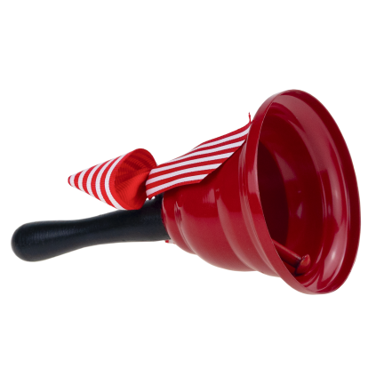 TG78068 – rote Metallglocke mit Schleife – elegante Weihnachtsdekoration