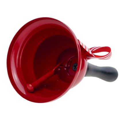 TG78068 – rote Metallglocke mit Schleife – elegante Weihnachtsdekoration