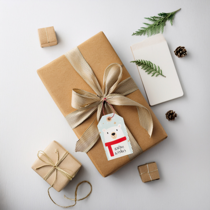 Geschenkanhänger, Geschenkanhänger aus Papier, weihnachtliche Motive, verschiedene Designs, 24 Stück