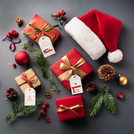 Geschenkanhänger, Geschenkanhänger aus Papier, weihnachtliche Motive, verschiedene Designs, 24 Stück