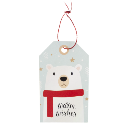 Geschenkanhänger, Geschenkanhänger aus Papier, weihnachtliche Motive, verschiedene Designs, 24 Stück