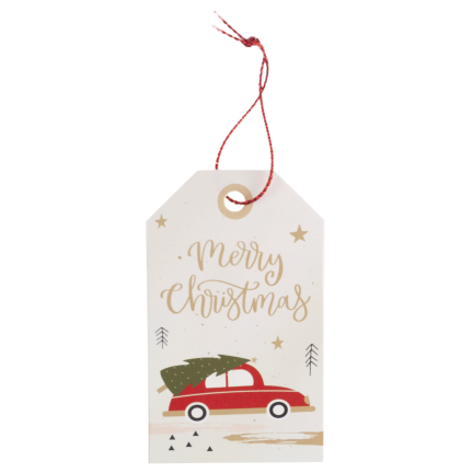Geschenkanhänger, Geschenkanhänger aus Papier, weihnachtliche Motive, verschiedene Designs, 24 Stück